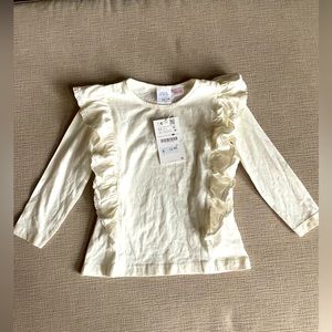 Zara long sleeve ruffle top